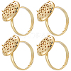 Brass Adjustable Ring Findings KK-BBC0018-54C-1