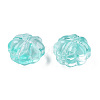 Transparent Spray Painted Glass Beads GLAA-N035-028-C02-3