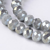 Electroplate Glass Beads Strands EGLA-A034-J4mm-Y02-3