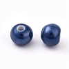 Pearlized Handmade Porcelain Round Beads X-PORC-S489-6mm-05-2