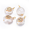 Natural Cultured Freshwater Pearl Pendants PEAR-E013-24D-2