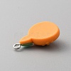 Opaque Resin Pendants RESI-WH0001-04F-2