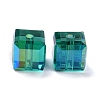 Electroplate Transparent Glass Beads EGLA-B003-01B-13-2