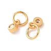 Brass Micro Pave Cubic Zirconia Charms KK-C157-35G-2