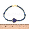 Brass Micro Pave Cubic Zirconia Link Chain Bracelets for Women BJEW-K273-01G-6