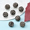 Polymer Clay Rhinestone Beads X-RB-C1438-10mm-A12-3