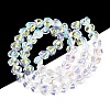 Electroplate Transparent Glass Beads Strands EGLA-N056-01A-13-2