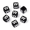 Initial Acrylic Horizontal Hole Beads OACR-ZX006-35W-1