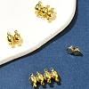 10Pcs Round Brass Magnetic Clasps with Loops KK-FS0001-34G-8