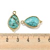 Dyed Synthetic Turquoise Faceted Pendants G-M431-15G-06-3