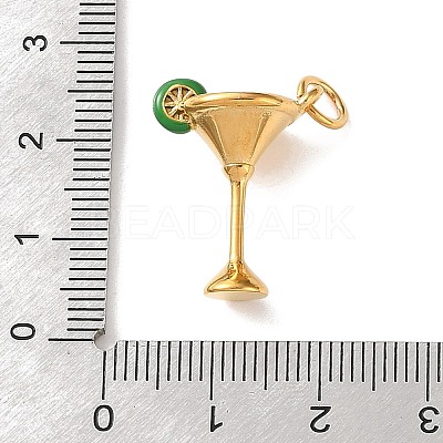 304 Stainless Steel Enamel Pendants STAS-A152-05G-1