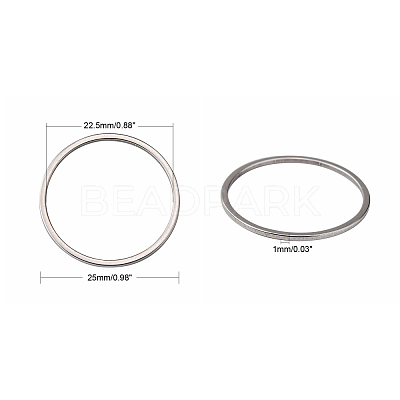 Tarnish Resistant 304 Stainless Steel Linking Ring STAS-T047-15A-1