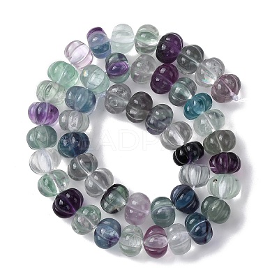 Natural Fluorite Carved Beads Strands G-L634-O02-02-1