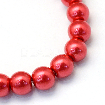 Baking Paint Pearlized Glass Pearl Round Bead Strands HY-Q003-12mm-74-1