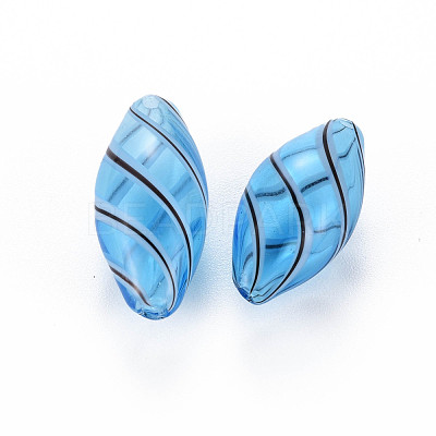 Transparent Handmade Blown Glass Globe Beads X-GLAA-T012-09-1
