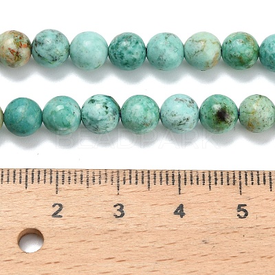 Natural Peruvian Turquoise(Jasper) Beads Strands G-L642-B08-6mm-1