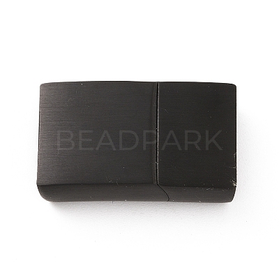 Ion Plating(IP) 304 Stainless Steel Rectangle Magnetic Clasps with Glue-in Ends X-STAS-E089-42B-A-1