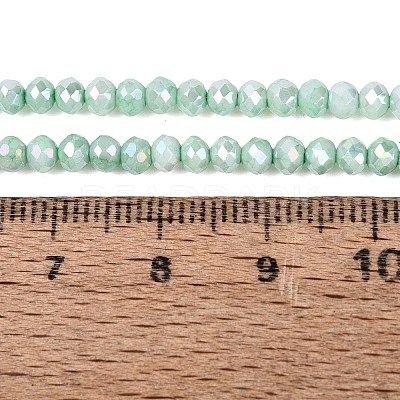 Anti-Tarnish Electroplate Rondelle Glass Beads Strands EGLA-T021-3mm-17-08-1
