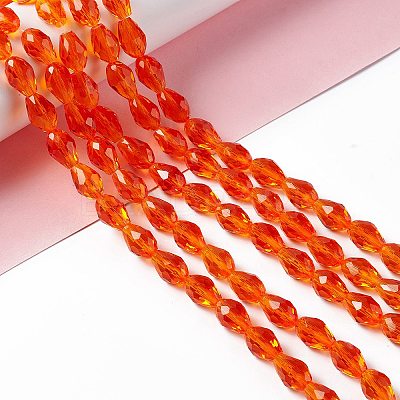 Glass Beads Strands GLAA-R024-11x8mm-18-1