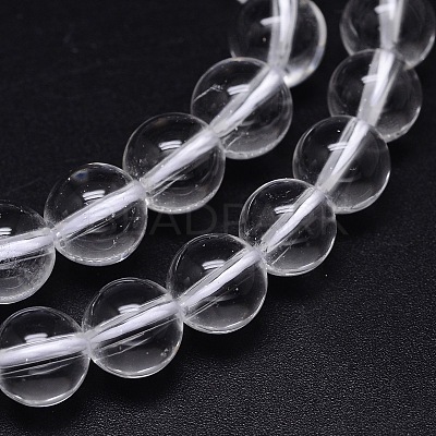 Round Natural Grade A Quartz Crystal Bead Strands G-H1648-8mm-01N-A-01-1
