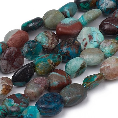 Natural Chrysocolla Beads Strands X-G-L493-61-1