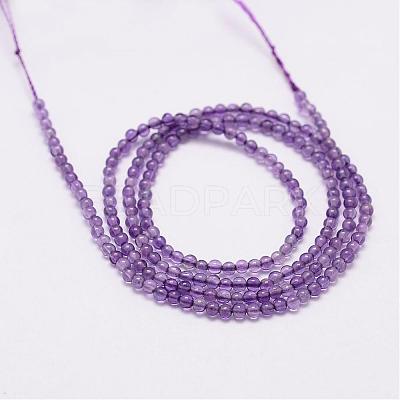 Natural Amethyst Beads Strands G-N0215-03-2mm-1