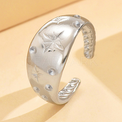 304 Stainless Steel Cuff Open Rings WG21D81-01-1