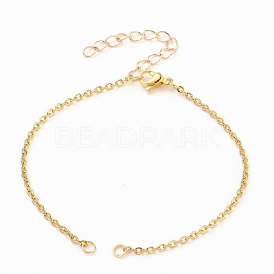 304 Stainless Steel Cable Chain Bracelet Making X-AJEW-JB00782-02-1