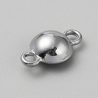 Faceted Glass Flat Round Connector Charms FIND-WH20042-56B-1