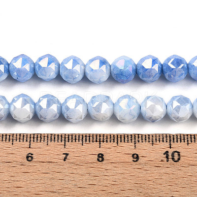 Anti-Tarnish Electroplate Glass Beads Strands GLAA-N010-8mm-02-1