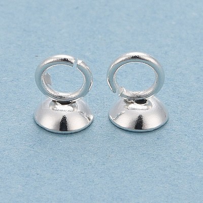 201 Stainless Steel Bead Cap Pendant Bails STAS-L244-27B-S-1
