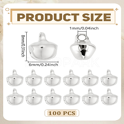 100Pcs Iron Bell Charms IFIN-LP0001-33S-1