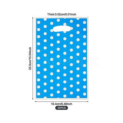 Polka Dot PET Plastic Packing Bags with Die Cut Hole Handle ABAG-TADJ0002-001H-1