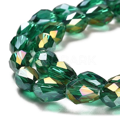 Electroplate Glass Beads Strands EGLA-D015-15x10mm-26-1