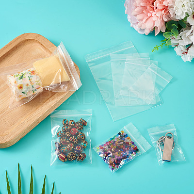 4 Sizes Transparent Plastic Resealable Packaging Bags OPP-TADJ0001-05A-1