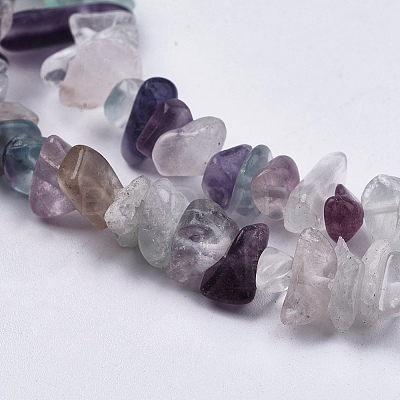 Natural Fluorite Stone Bead Strands G-R192-05-1