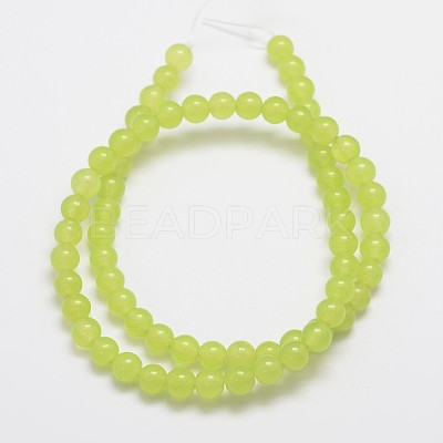 Natural & Dyed Malaysia Jade Bead Strands G-A146-6mm-A27-1