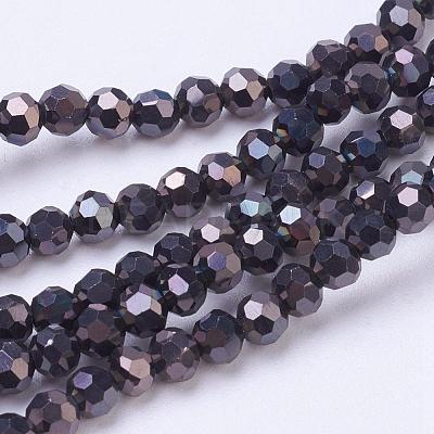 Electroplate Glass Bead Strands EGLA-R042-4mm-05-1