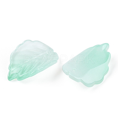 Baking Paint Transparent Glass Petal Beads DGLA-N004-05-1