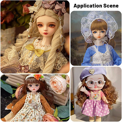 4Pcs 4 Colors PP Doll Wig Long Curly Hair DIY-GL0006-20B-1