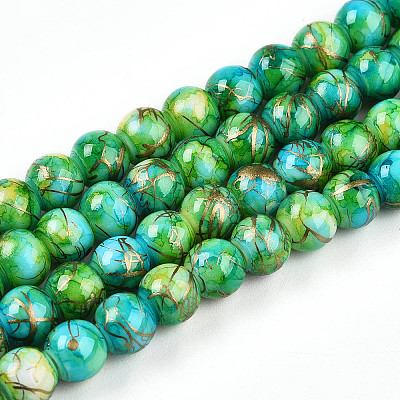 Baking Paint Glass Beads X1-DGLA-N003-6mm-B04-1