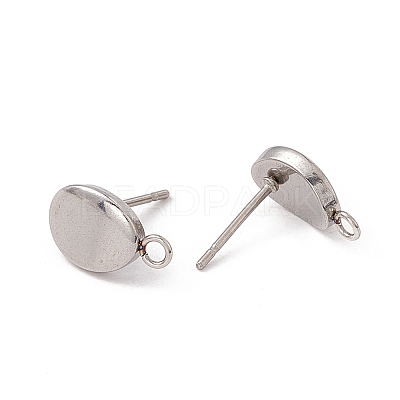 Non-Tarnish 201 Stainless Steel Stud Earring Findings X-STAS-G266-15P-1