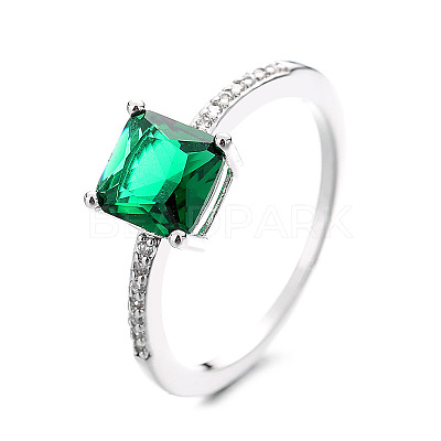 Brass Micro Pave Cubic Zirconia Finger Rings for Women FS-WG14AB5-03-1
