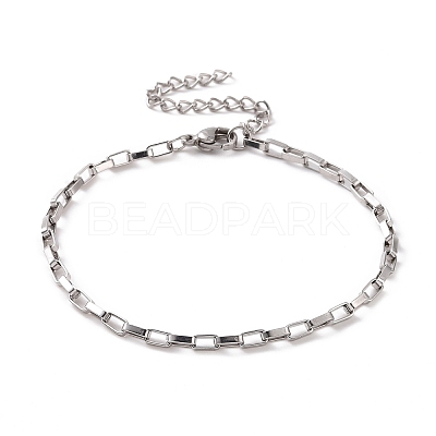 Non-Tarnish 304 Stainless Steel Venetian Chain Bracelet for Men Women BJEW-E031-09P-1