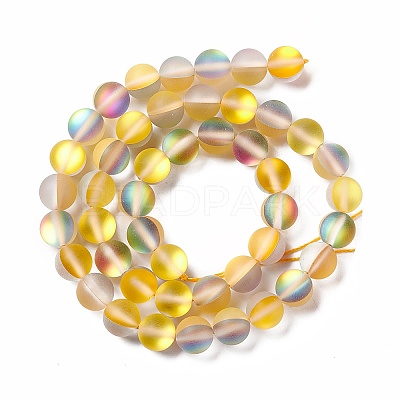 Synthetic Moonstone Beads Strands G-E573-01B-18-1