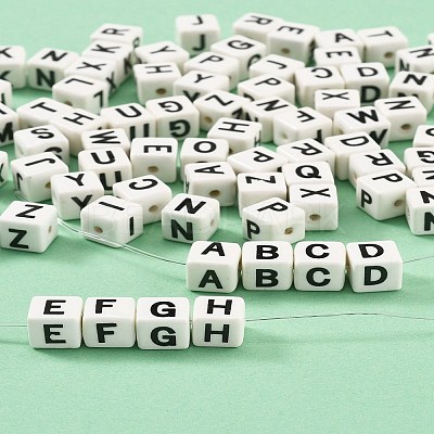 20Pcs Porcelain Beads PORC-FS0001-08W-1