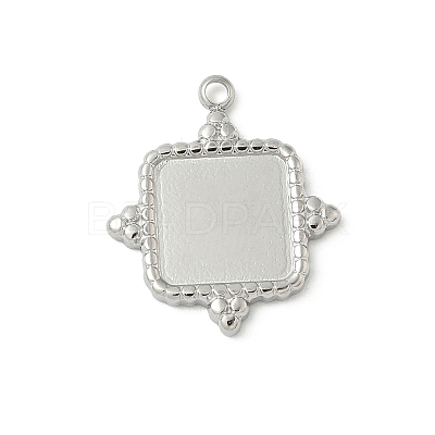 304 Stainless Steel Pendant Cabochon Settings STAS-L293-08P-1
