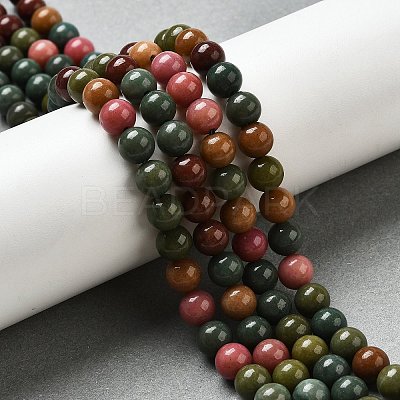 Dyed Natural Malaysia Jade Beads Strands G-G021-02A-16-1