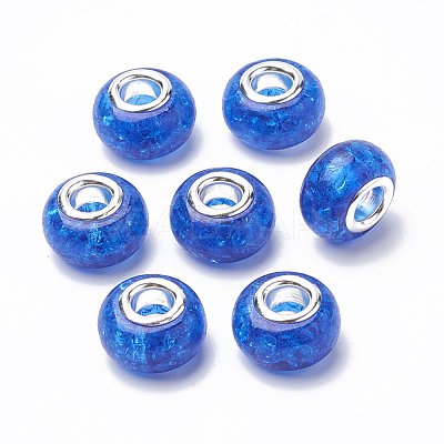 Crackle Resin European Beads RPDL-S012-B02-1