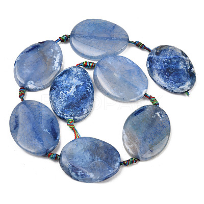 Natural Fire Crackle Agate Beads Strands G-P605-L03-01G-1